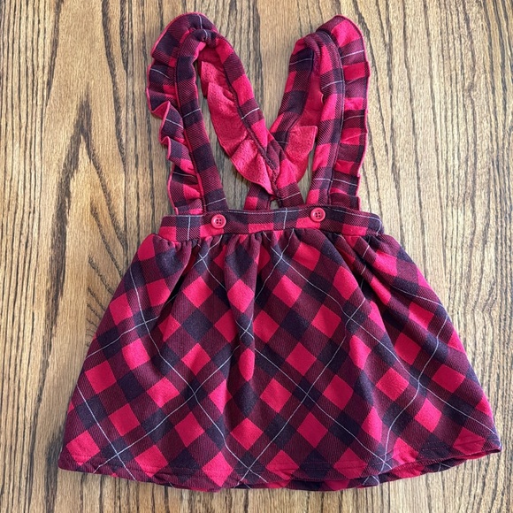 2T Disney Minnie Mouse plaid romper skirt/shirt outfit - Picture 6 of 7
